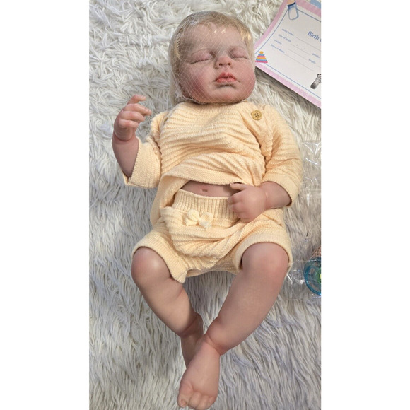 Realistic Reborn Baby Dolls Boy-17-Inch Lifelike Newborn Vinyl Full Body Real Ba - Picture 5 of 9